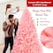 Costway 7.5ft. Unlit Pink Full Fir Artificial Christmas Tree